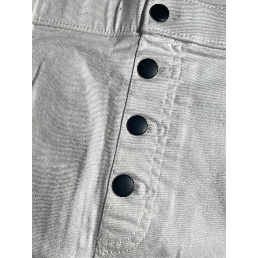 HUE New Tuxedo Cutoff Denim Mini Skirt Size XL NEW - Picture 7 of 8